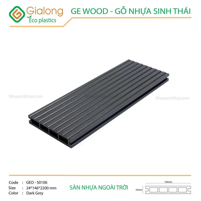 Sàn nhựa ngoài trời GE - GEO-S0106