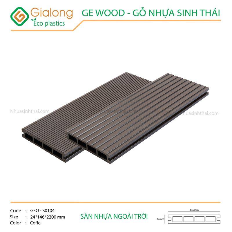 Sàn nhựa ngoài trời GE - GEO-S0104