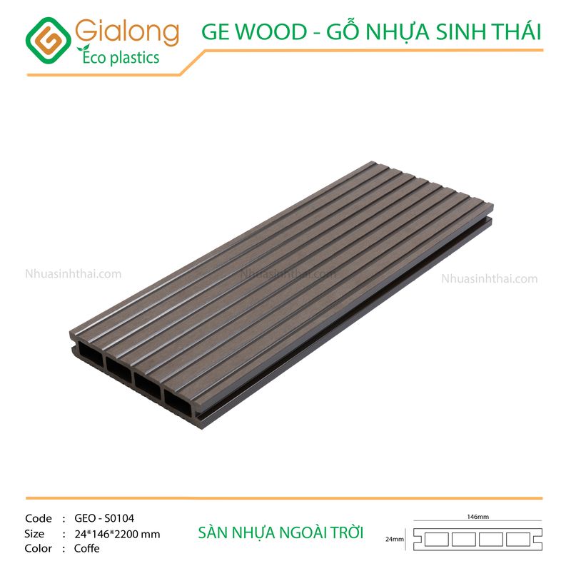 Sàn nhựa ngoài trời GE - GEO-S0104